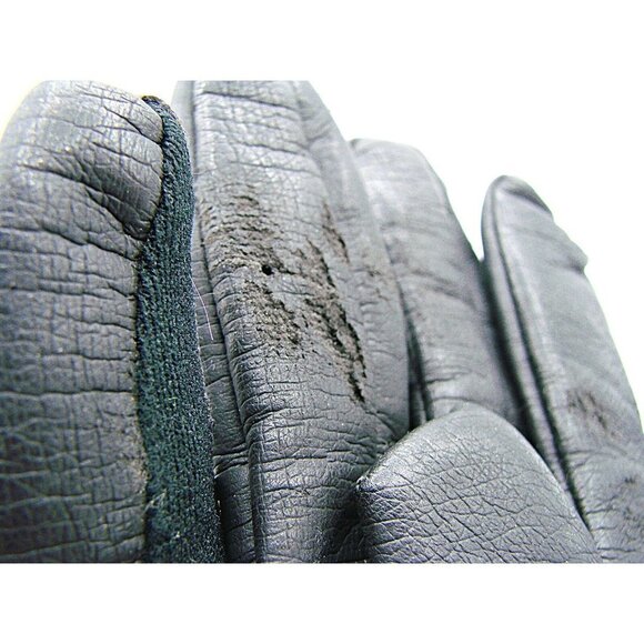 Vintage Womens Black Fashion Faux Fur Partially Lined Stretch Gloves Size B - Picture 9 of 12